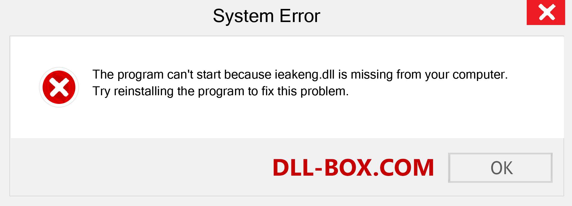  ieakeng.dll file is missing?. Download for Windows 7, 8, 10 - Fix  ieakeng dll Missing Error on Windows, photos, images